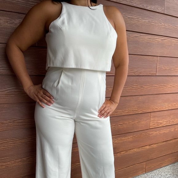 BHLND Jill Stuart White Wedding Jumpsuit size 8 - Picture 2 of 7